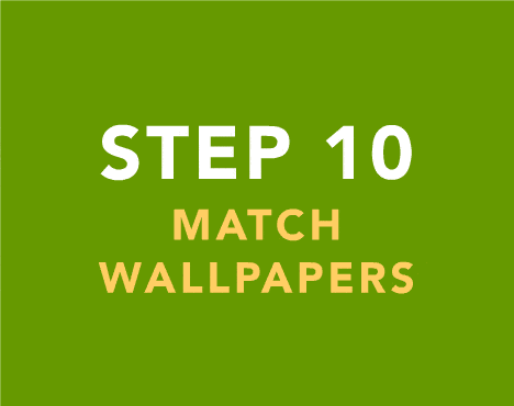Don't worry about the glue drying up too quickly! Take your time to match the wallpapers carefully.